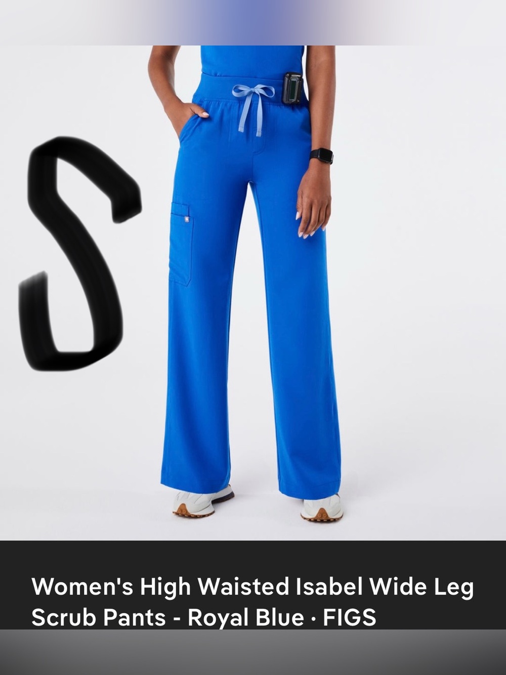 ISO Figs Isabel Wide Leg Blue Small